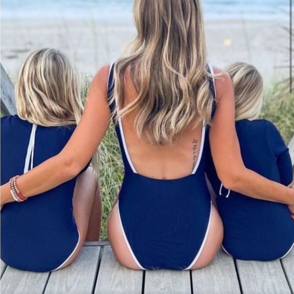 LainSnow Navy Blue Women's One Piece Swimsuit
